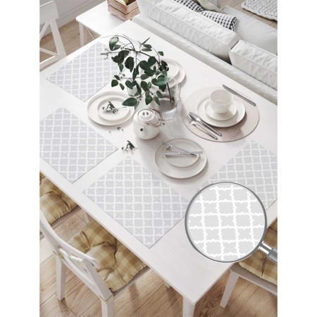 A set of napkins for setting the table "Simple ornament", rectangular, size 32x46 cm, 4 pcs-1