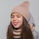 Hat for girls, beige color, size 48-52
