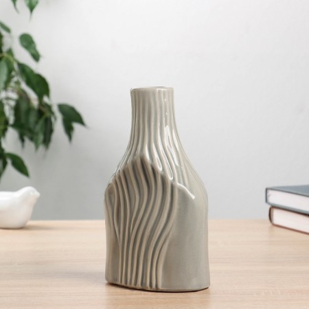 VAZA Ceramics Table "Aurora" 20.5x12 cm, gray-1