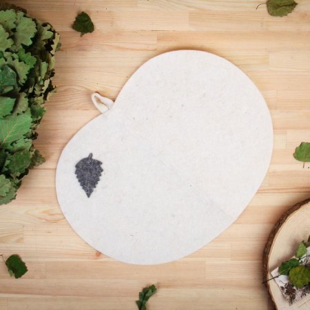 Bath mat "Classic", felt, white