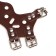 Muzzle of pressed leather adjustable, No. 1, DN 4.5 cm, ohm 13-20 cm, brown