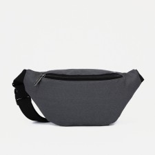 Lightning waist bag, external pocket, gray color