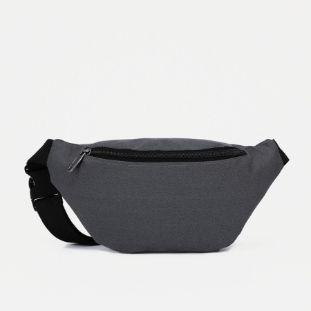 Lightning waist bag, external pocket, gray color