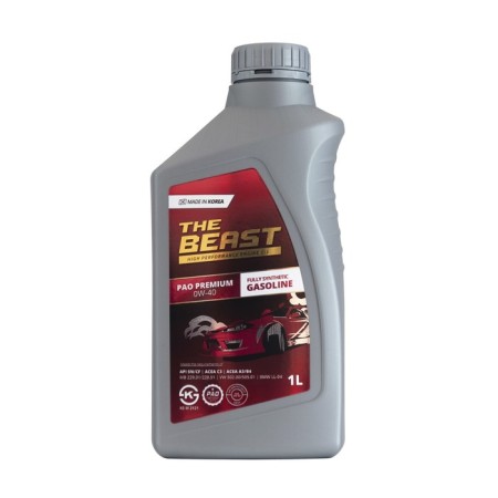Motor oil The Beast Pao Premium 0W-40, synthetic, 1 liter