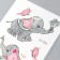 Tattoo on the body color phosphorus "animals on balls/elephants" mix 6x10.5 cm