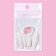 Patching nails, 24 pcs, ballerina shape, white color