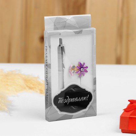 Gift set 2v1 (pen, brooch) mix-1