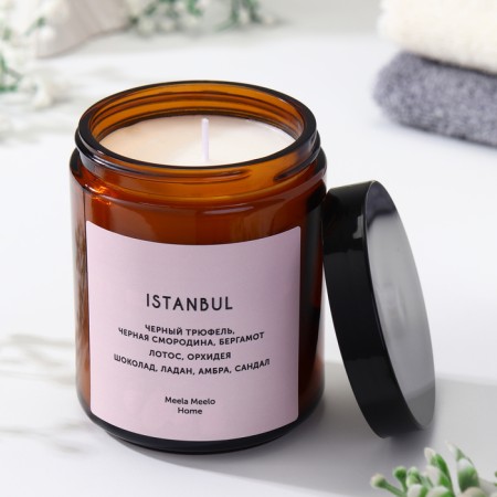 Candle in the bank Aromatic "Istanbul", trufel, currant, bergamot, 250 ml-1