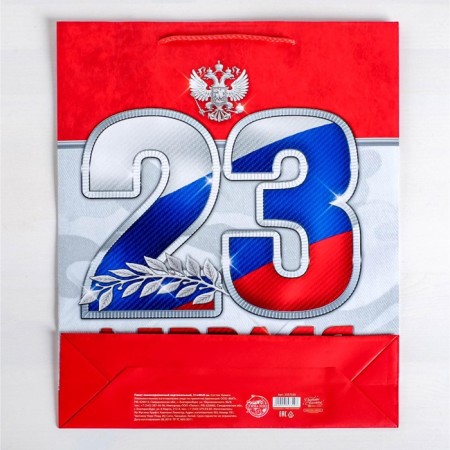 Gift Laminated Vertical Package, Packaging, “February 23!”, S 12 x 15 x 5.5 cm-4
