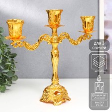 Summary Metal for 3 candles 