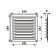 Ventilation grate Zein Lux RM1919, 190 x 190 mm, with a grid, metal, white