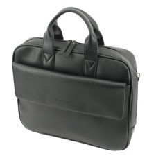 Male bag, genuine leather, black 38x9x44 cm
