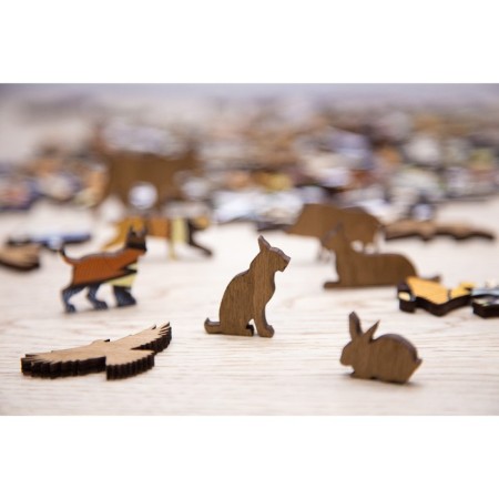 Wooden, figured puzzle Ewa "Lynx", 47x38 cm-6