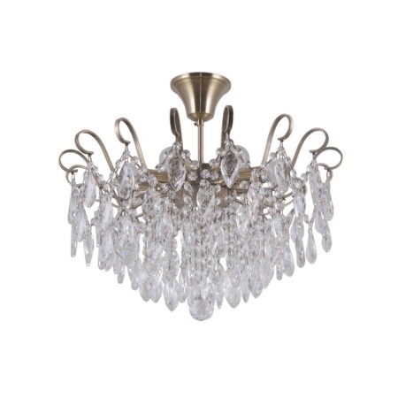 Ceiling light ESCADA, 664/8P. 8x40W, e14, 500x500x430 mm, antique bronze color/transparent crystals