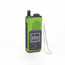 Battery Light, 1,500 mAh, radio, column, with a solar battery, green