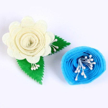 Set for creativity: Decor made of felt and a set of beads "Flower meadow"-2
