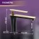 Zein Z3874 sink mixer, single -leaf, pour height 12 cm, brass, black/Gold