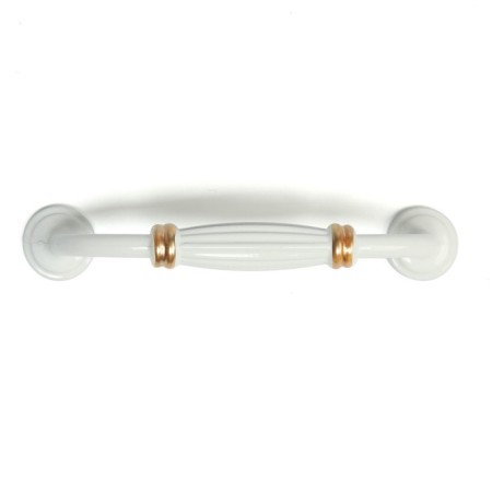 PC176BL LIGHT tundra handle, m/o 96 mm, white color with gold-3
