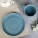 Tea couple ceramic with a matte coating "I love you", 200 ml, blue color