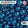 Confectionery sprinkling "different sizes", balls, dark - blue, 50 g