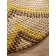 Decorative wicker rattan "Flower", 50x50x5 cm, black and yellow