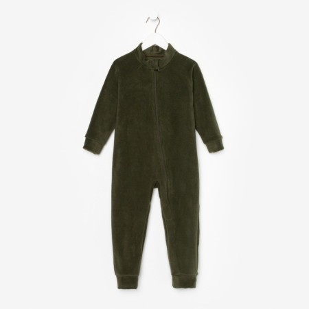 Overalls for a boy, khaki color, height 80-86 cm-6