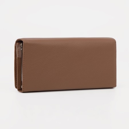 Women's wallet on magnets, brown color-1