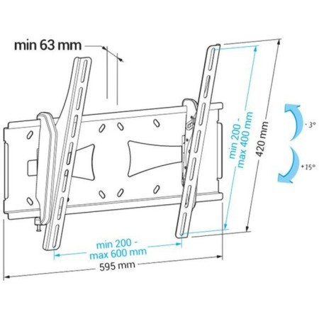 Holder PTS-4006 Black 32 "-60" Max.40kg.-9