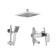 Bravat Real F6333367CP-A-RUS shower system, Upper shower of a round shape 200 mm, chrome