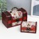 Casket Wood Elevated "Roses and Stamps" set 2 pcs 6.5x11.5x7.5, 10.5x17x10.5 cm