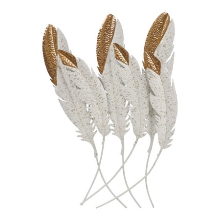 Wall metal decor "Fogger" white with gold 92x60x3 cm-2