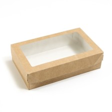 Packaging for products, craft with a window, 23 x 14 x 6 cm, 1.9 liters