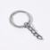 The base for the key fob, with a chain, flat, d = 25 mm, 10 pcs, silver color