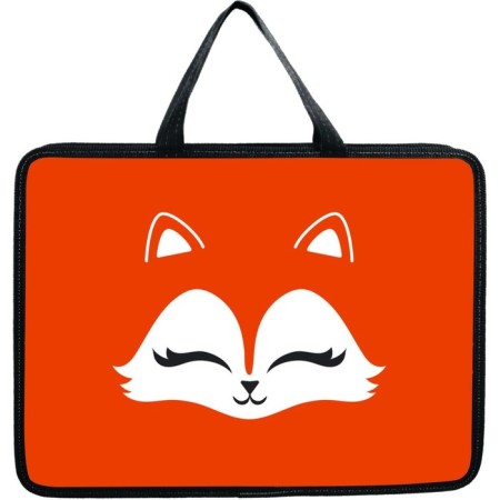 A4 notebook folder on zipper plastic 75mm 330 x 260 PM-A4-26 Virgin “September 1: Fox”-1