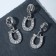 Suspension "horseshoe", white color in silver