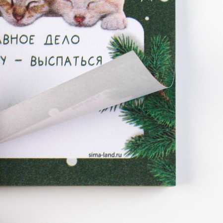 Новый год. Планер недатированный на день «Самое главное дело» 100х180 мм, 50 листов-2