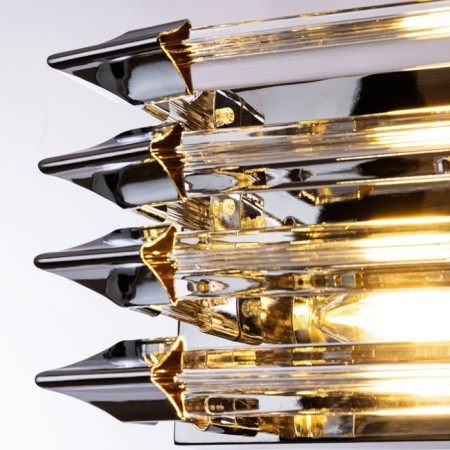Wall lamp Arte Lamp Caravaggio A1059AP-2CC, E14, 2x40 W, 35x14x16 cm, chromium, transparent-1