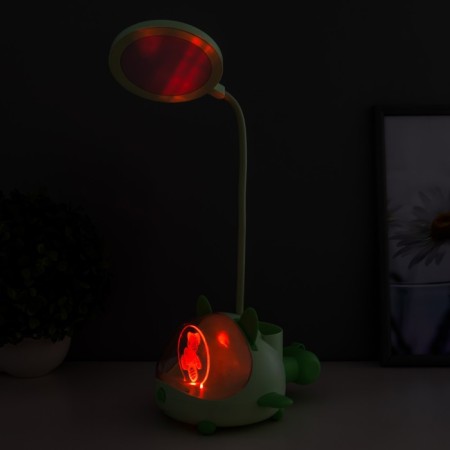 Board Lamp "Cute Bear" LED 3.5W USB AKB Green 12x15x32 cm Risalux-3