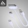 Cable 3 in 1 Luazon, Microusb/Lightning/iPhone 30 -Pin - USB, 1 A, 0.2 m, white