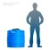Cylindrical capacity, 200 l, blue