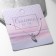 Pendant "on the fishing line" Crystal, white color in silver, 30 cm