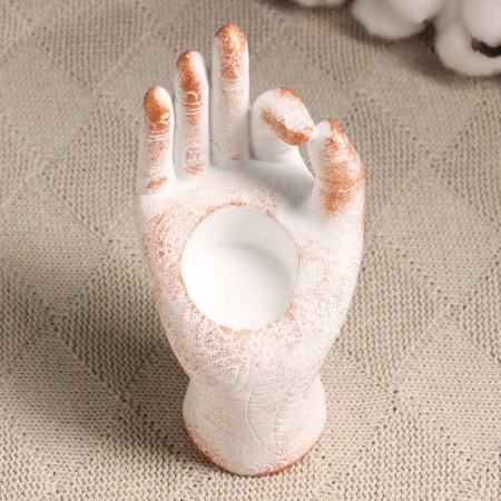 Hindi candlestick White, 16cm-3
