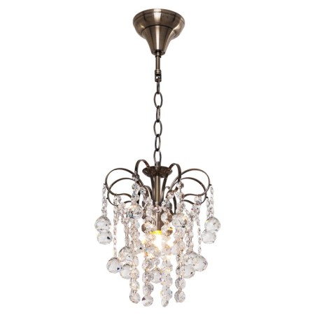 Crystal Crystal "Zlata", 1 lamp 40W E27, base antique bronze 20x20x60 cm-1