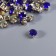 Crystal rhinestones in the DACs "Astra" 4 mm, 50 pcs/pack, silver/blue