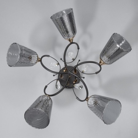 Roni chandelier 5he27 40w Black 62x62x23cm Bayerlux-4