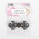Decorative fastener, 6.5 × 3 cm, black/gray color