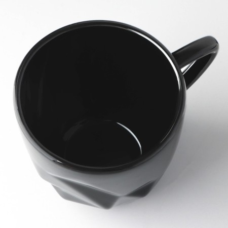 Ceramic "Obsidian" mug, black, 350 ml, black color-5