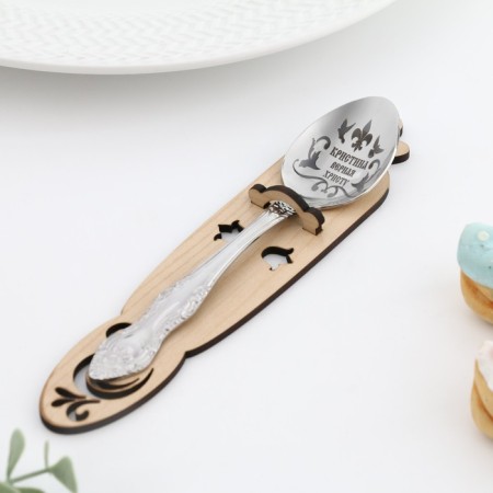 A spoon is registered, tea, with an engraving "Christina", h = 14