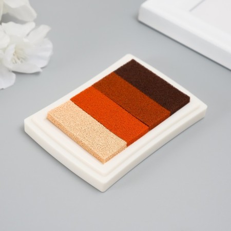 Stamping pillow 4 colors "Brown palette" 7.8x5x1.8 cm-2
