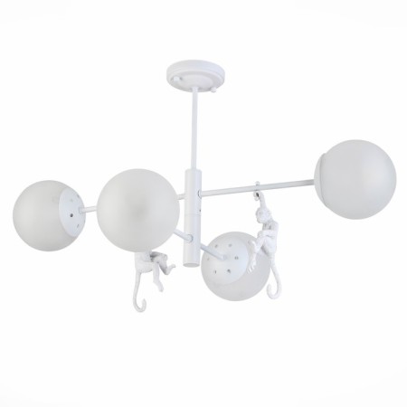 Ceiling EVOLUCE lamp. Sle115102-04. Tenato. 4x60 watts, E14, 71x71x50 cm, white color-4